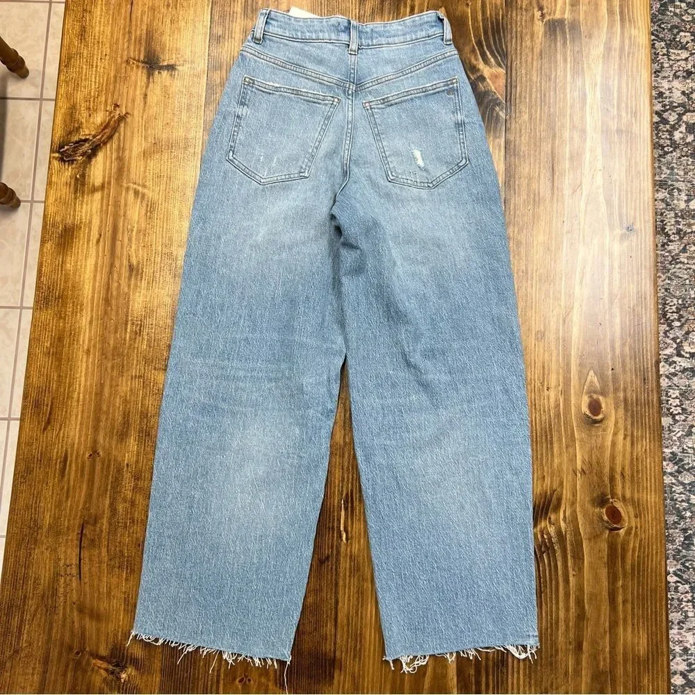 Madewell The Curvy Perfect Vintage Wide Leg Crop Jean Hallstead Wash Size 24 NWT